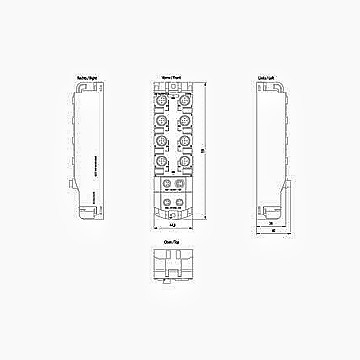 6ES7143-5AH00-0BA0 DIQ 16x24 V DC/0.5 A IP67 シメンス ET 200AL接続モジュール