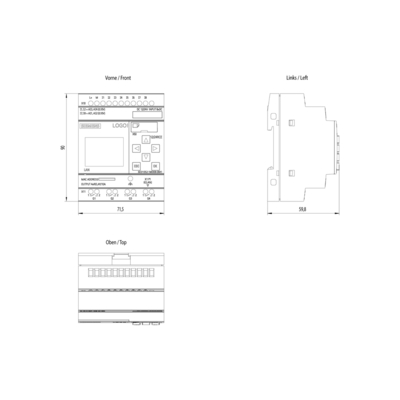 100% オリジナルシメンス LOGO PLC 統合ディスプレイパネル リレーモジュール 6ED10521MD080BA1