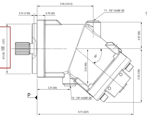 Xpi80 トラック用高圧軸活塞ポンプ 15-80 ラジアルモーター 240l/min 420*260*190mm