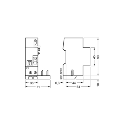 5SM2322-6 RCBO 6 kA 1P N型 AC 30 mA C-Char 32 A Un AC 230 V シメンス向け 5SM2322