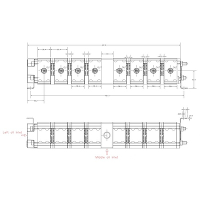 圧力の8つの3つの方向ボールバルブとマニフォールドブロックを持つ8方向水力流量分流器
