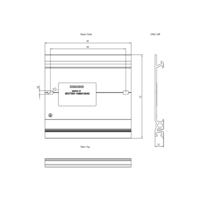オリジナルパッケージ SIMATIC S7-1500 固定レール 6ES7590-1AB60-0AA0 PLCシステム 160 mm