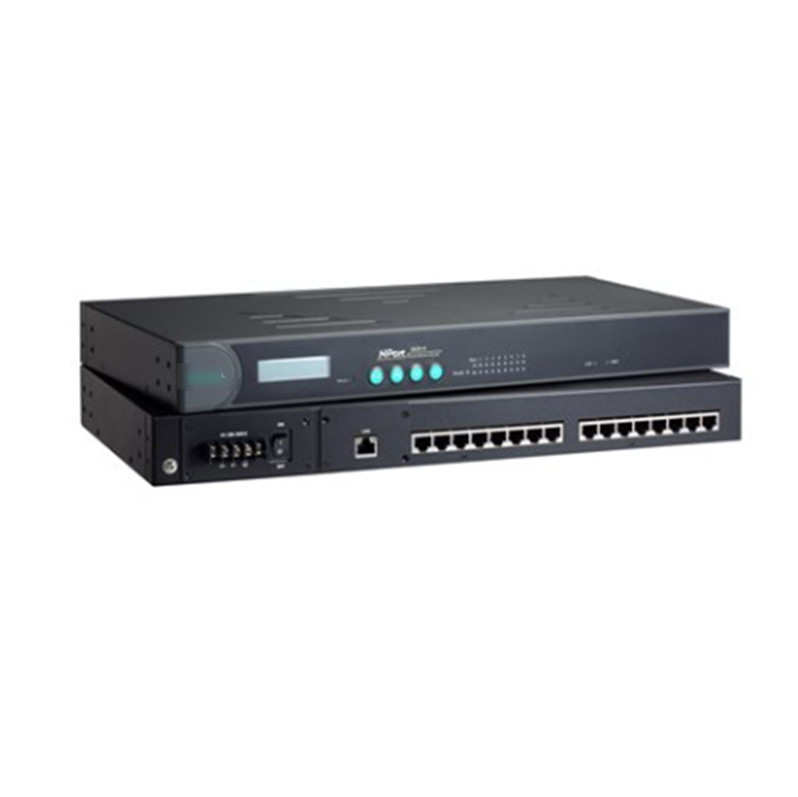 MOXA 8 と 16 ポート RS-232 / 422 / 485 プロのラックマウントシリアルサーバー